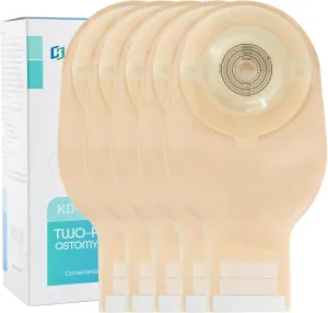 10 PCS Colostomy Bags, Convex One-Piece Ostomy Bags Drainable Pouches with Belt Buckle, Cut-to-Fit, Max 45mm
