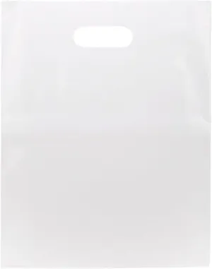 100 Frost Handle Bags 15x18, Extra Thick 2.25 Mil Retail Plastic Shopping Merchandise Gift Bags Tear Resistant Strong Durable Anti Stretch For Small Business LDPE Die Cut, ClearBags, 100% Recyclable