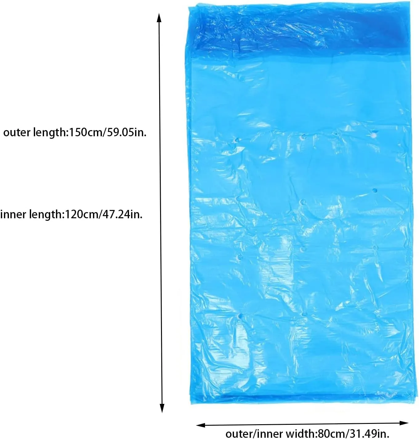 10PCS Banana Grow Bags, Plastic Banana Protection Covers, 150 * 80cm/59 * 31in. Sun Protection Fruit Bags, Yellow Banana Keepers, Rainproof for Fruit (Blue)