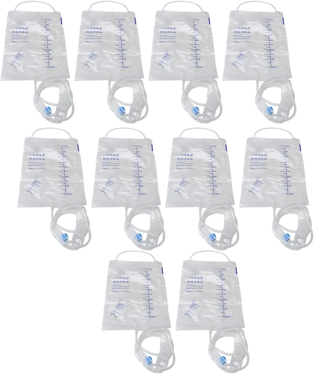 10PCS Disposable Intestinal Irrigation Bags Detox Bag Kit Set Transparent