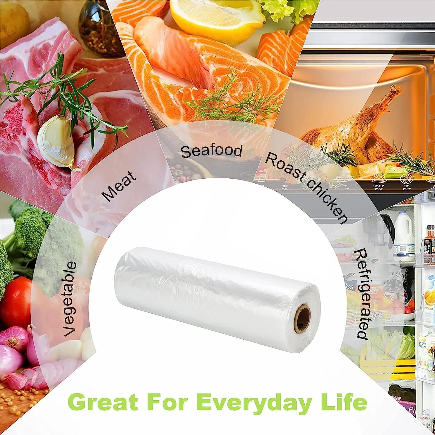 12" X 17" Plastic Produce Bag on a Roll, Bread and Grocery Clear Bag, 350 Bags/Roll (1)