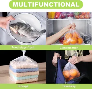 12" X 17" Plastic Produce Bag on a Roll, Bread and Grocery Clear Bag, 350 Bags/Roll (1)