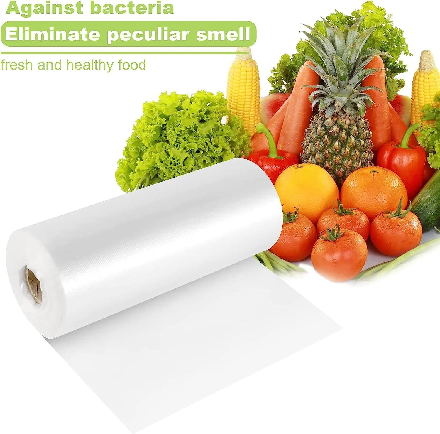 12" X 17" Plastic Produce Bag on a Roll, Bread and Grocery Clear Bag, 350 Bags/Roll (1)
