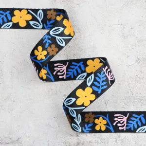 1.5" Clip Art Floral Webbing/Strapping - sold per 3 yards