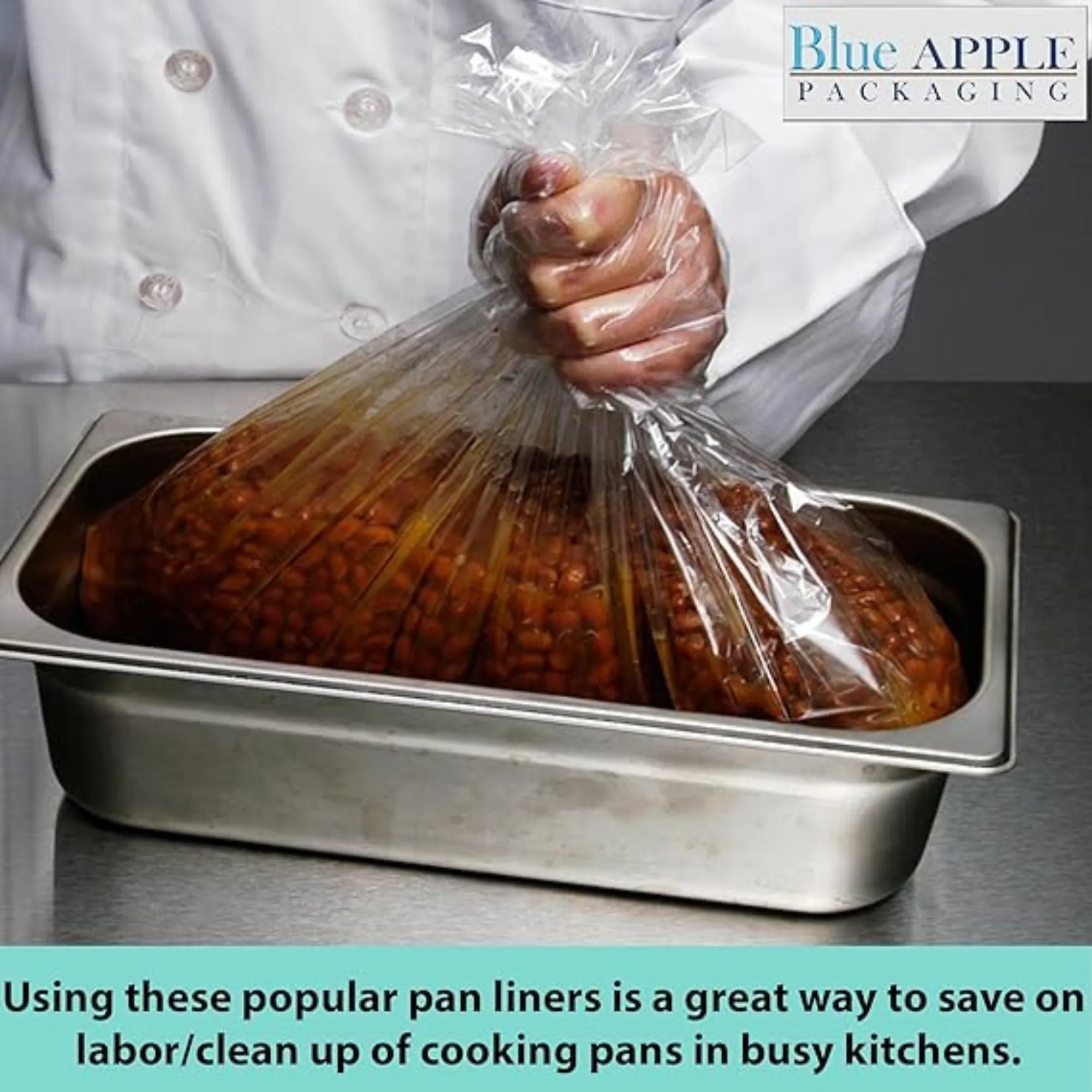 19X10 inches Poly Pan Liners 0.48 Mil Third and Quarter Shallow PTL