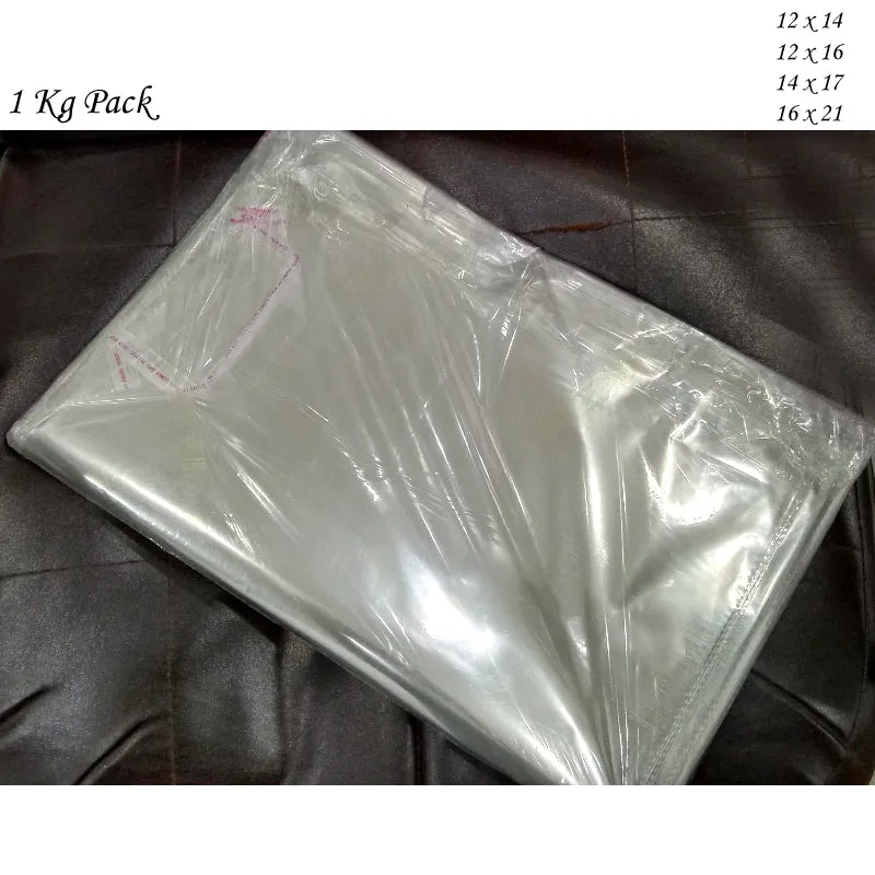 1kg Pack Of High-Quality Five-Star Transparent Poly Bags In Four Sizes
