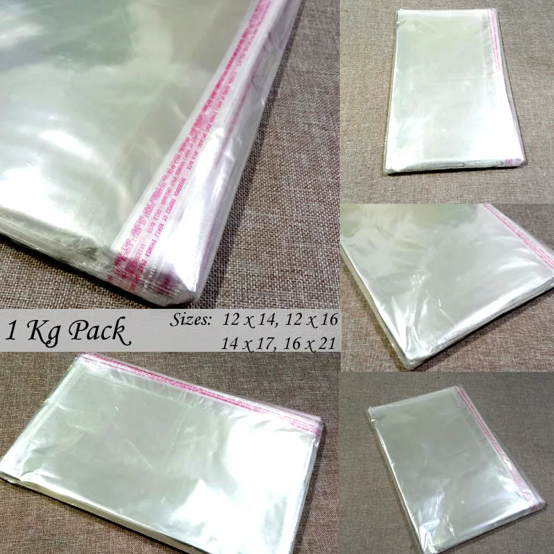 1kg Pack Of High-Quality Five-Star Transparent Poly Bags In Four Sizes