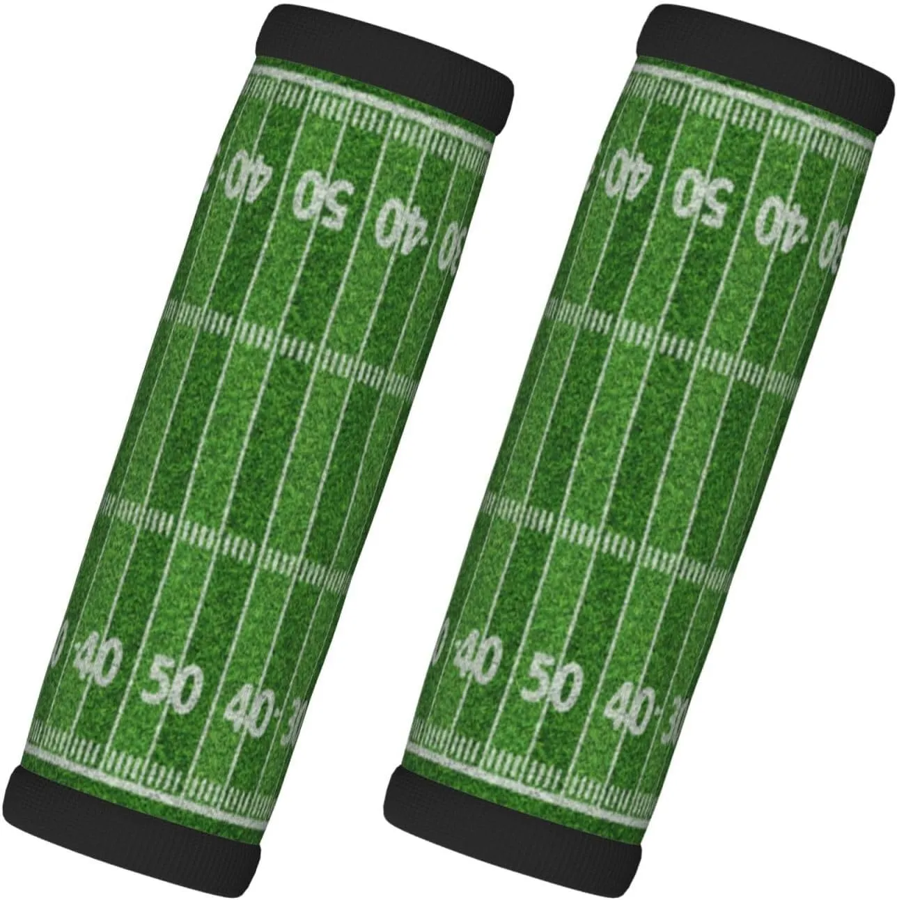 2-Pack American Football Field Neoprene Luggage Handle Wraps,Travel Accessories for Suitcases,Bags