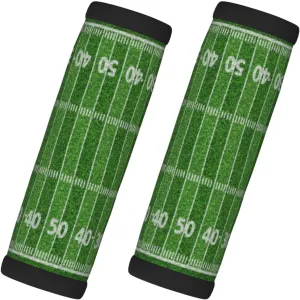 2-Pack American Football Field Neoprene Luggage Handle Wraps,Travel Accessories for Suitcases,Bags