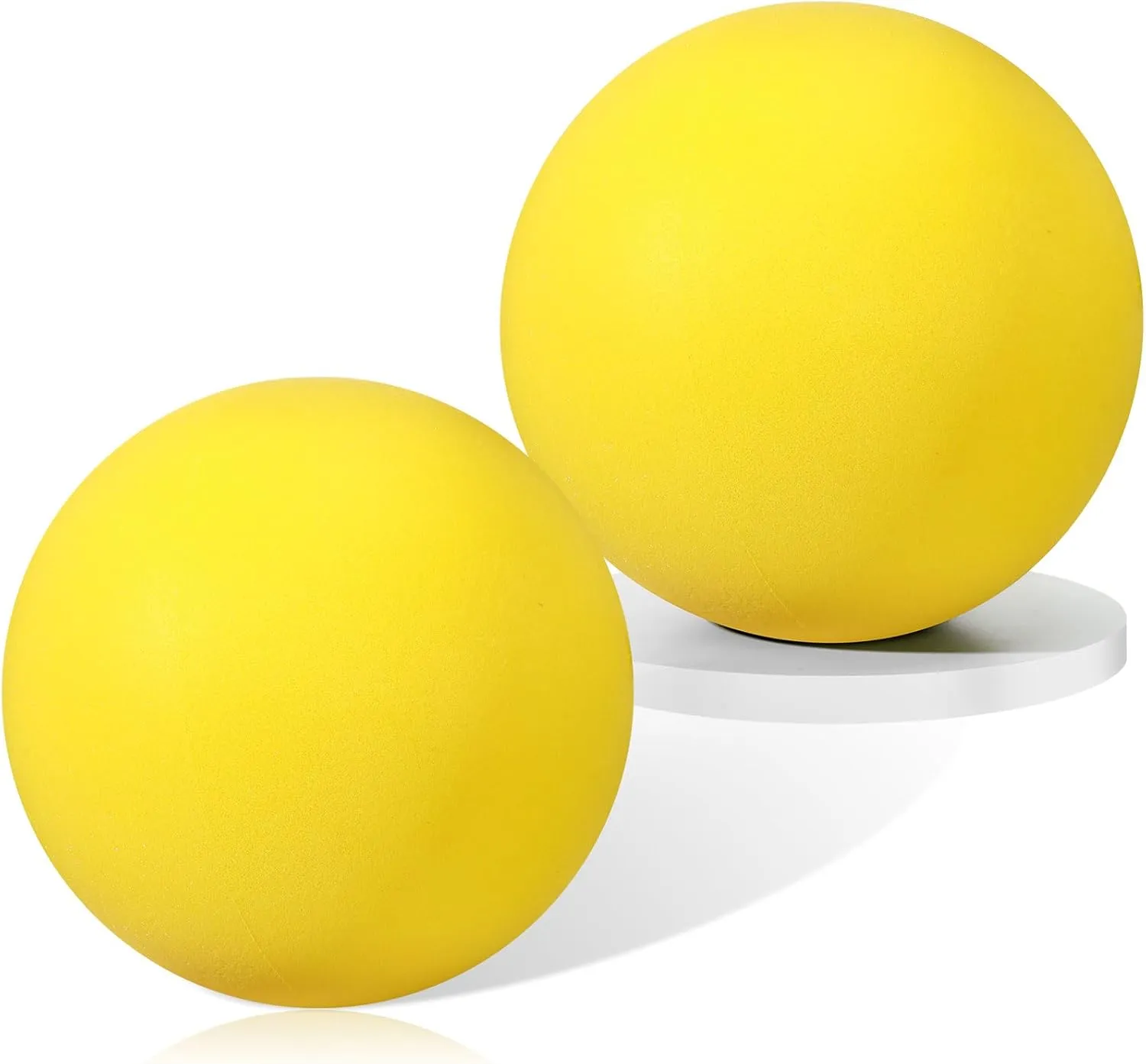 2 Pcs 7 Inch Foam Balls Uncoated High Density, Soft and Bouncy Silent Foam Balls Classroom, Lightweight and Easy to Grasp for Sports Indoor Outdoor(Yellow)