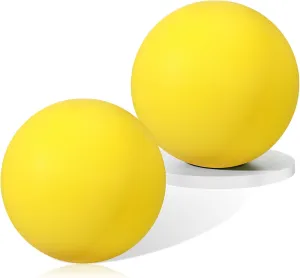 2 Pcs 7 Inch Foam Balls Uncoated High Density, Soft and Bouncy Silent Foam Balls Classroom, Lightweight and Easy to Grasp for Sports Indoor Outdoor(Yellow)