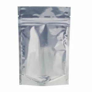 20x30 Reusable Foil Silver Ziplock Bag Full Window