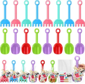 24 Sets End of Year Gifts Summer Graduation Gifts Sand Shovel Rake and Hope You Dig Your Summer Cards for Graduation Party Favor Supplies