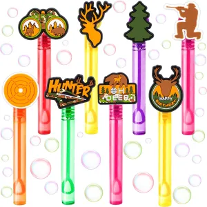 24PCS Hunting Bubble Wands Party Favors Goodie Bag Fillers Pinata Stuffers Mini Bubble Bulk Bear Oh Deer Birthday Party Supplies Toys Gifts Class Prizes Toddlers Boys Girls