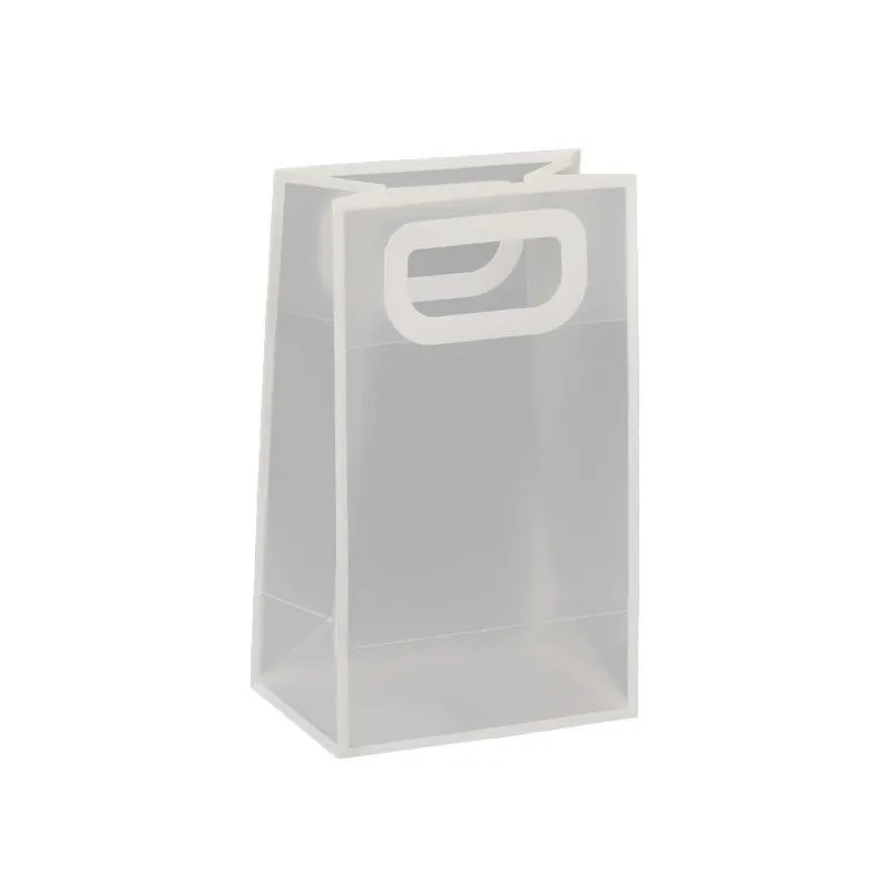 25pcs Transparent Frosted PVC Tote Bags Clear Plastic Gift and Clothing Bags