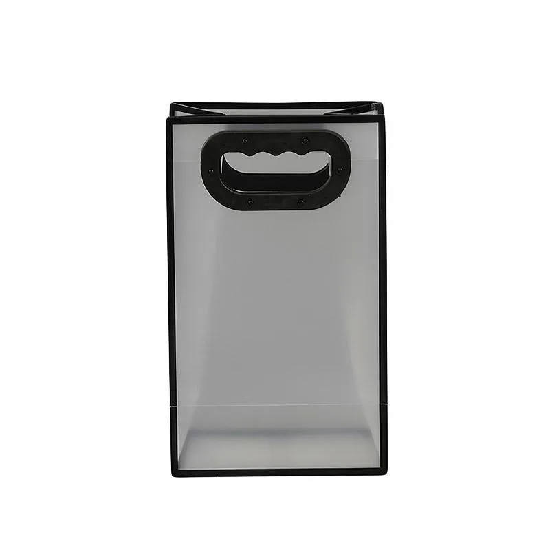 25pcs Transparent Frosted PVC Tote Bags Clear Plastic Gift and Clothing Bags