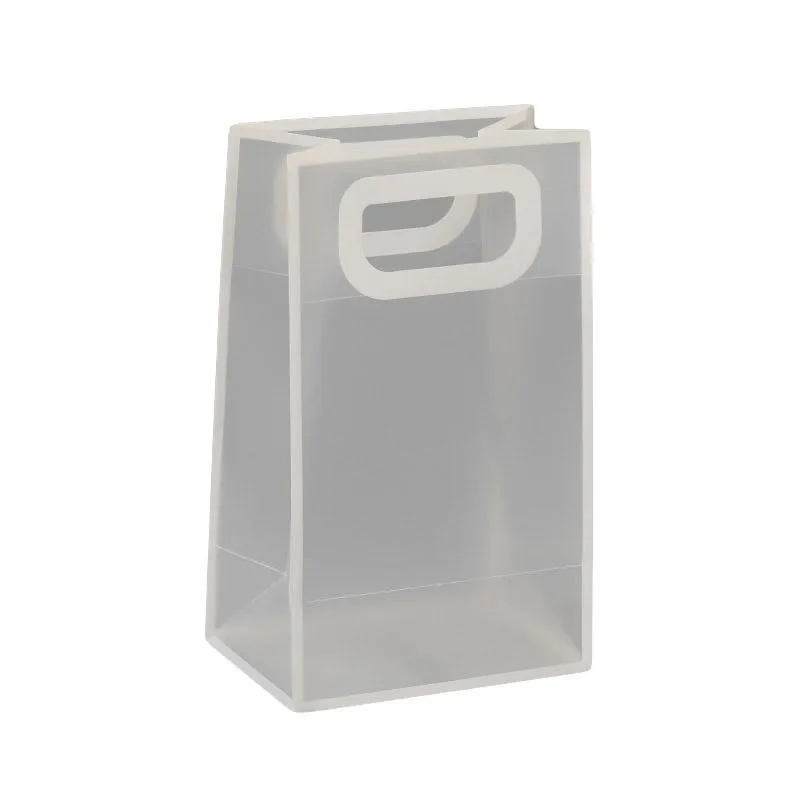 25pcs Transparent Frosted PVC Tote Bags Clear Plastic Gift and Clothing Bags
