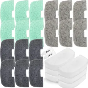 28 Pcs Canister Filter Compatible with Fluval 106/107/206/207, Quick-Clear Water Polishing Pad, Ammonia/Phosphate/Nitrite Remover Pads, Silicone Lube for Replacement Filter Media Kit
