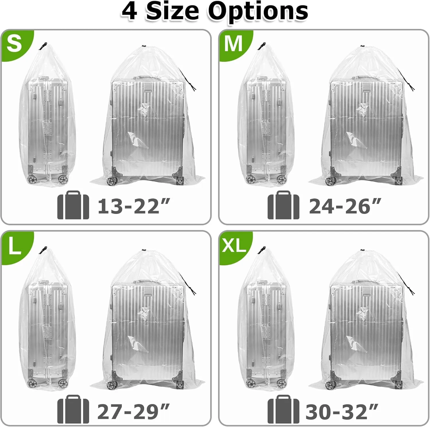 28 x 40 inches Extra Large Clear Drawstring Plastic Storage Bags, Multi-Purpose for Storage and Household Organizing Reusable Bags, Perfect for DustProof, MoistureProof (5 Pack, 4.72 Mil, Flat)