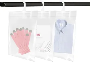 30 Pack Large Hook Hanging Storage Bags 10 x 15-inch,Clear Plastic Bags for Classroom, Library, and Pharmacy Use,Reclosable Zip Bags for Packaging Storage Organization