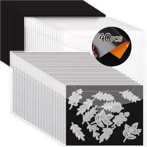 40 PCS Stamp and Die Storage Bag and Rubber Magnetic Sheets,die Storage Set for Storage Die Cutting, DIY Scrapbooking