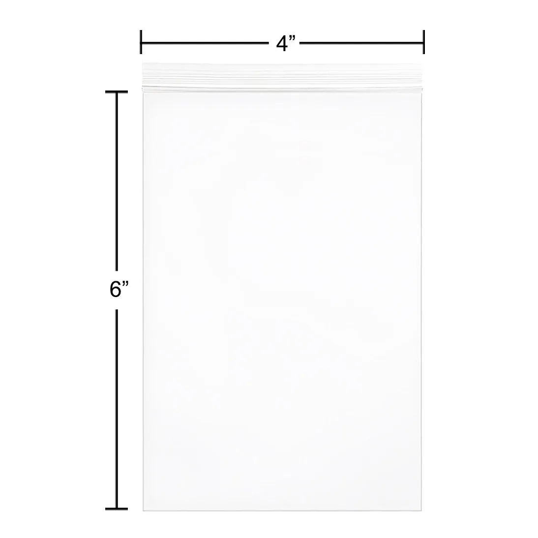 4" x 6" (1000pcs) 4 Mil Clear Reclosable Bags, Heavy Duty Small Plastic Clear Reclosable Poly Durable Zipper Bags