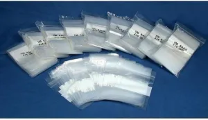 4" x 6" White Block Reclosable Resealable Polly Zipper Bags (Qty=1000)