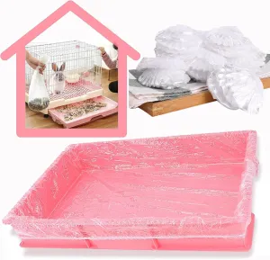 50 x Disposable Cage Liners for Small Animals Cage Liners Guinea Pig Rabbits Bedding Waste & Litter Pan Bags, Plastic Bunny Cage Mat Film to Replace Diapers for Birds Rabbit Hamster Hedgehog Rats