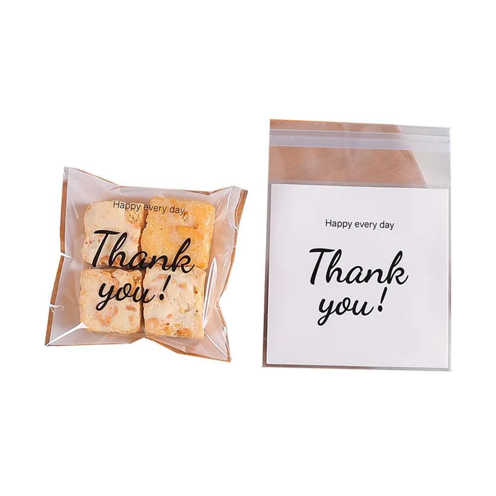 500 Pack Self Adhesive Cookie Packaging Bags Vibrant Designs OPP Material