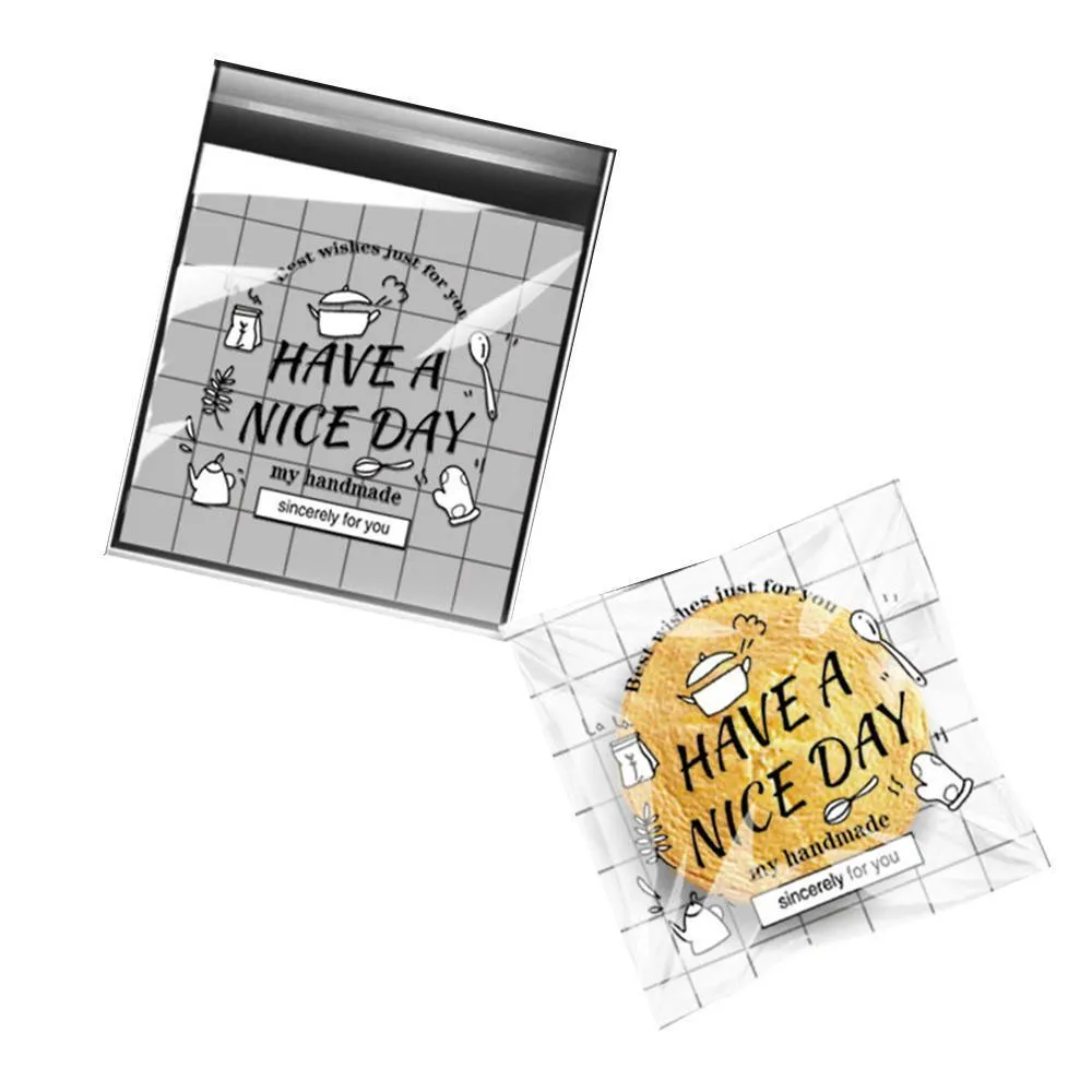 500 Pack Self Adhesive Cookie Packaging Bags Vibrant Designs OPP Material