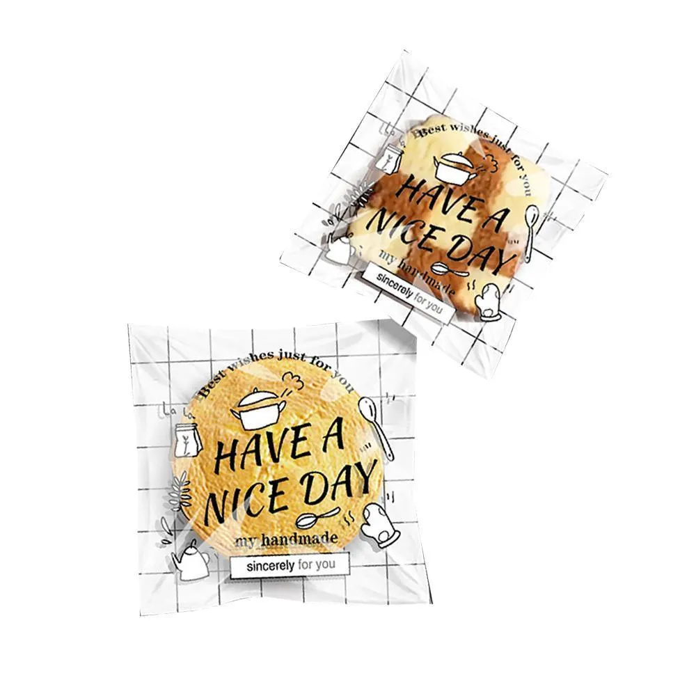 500 Pack Self Adhesive Cookie Packaging Bags Vibrant Designs OPP Material