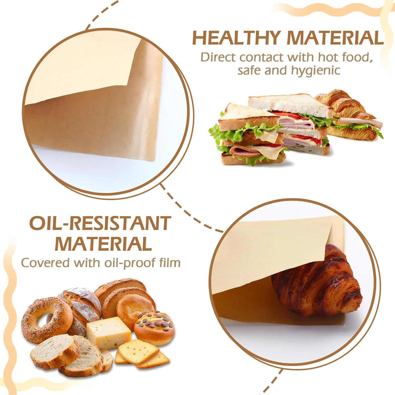 500 Pcs Pretzel Bags 7” x 7” Soft Pretzel Bags Pretzels Individual Bags Pretzel Bags Deli for Stands Double Open Snack Bags for Food Snack Cookie Pretzel Packaging(500, 7 * 7inch)