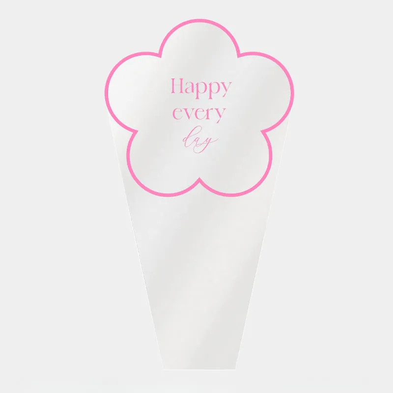 50pcs Transparent Flower Shaped Bouquet Bags