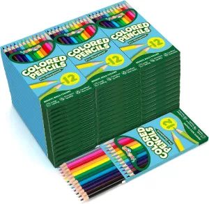 528 Count Colored Pencils Bulk, 12 Assorted Colors, 44 Packs Pre-sharpened Coloring Pencils Set for Kids and Adult, Teachers Essential Classroom Prizes, Back to School Supplies