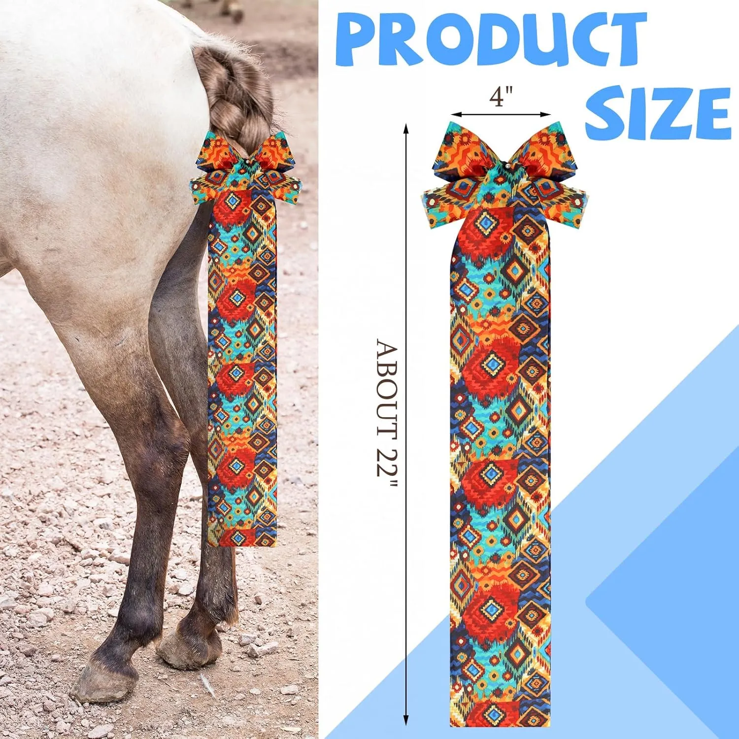 6 Pcs Horse Tail Bag Breathable Guard Slip on Horse Tail Wrap 2 Strand Closure Straps Grooming Supplies to Keep from Dirt Breakage Rubbing 6 Designs(Aesthetic Style)