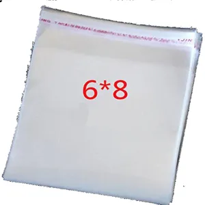 6X8 Inches: Transparent Plastic Packing Bags Adhesive Plastic Poly Bag