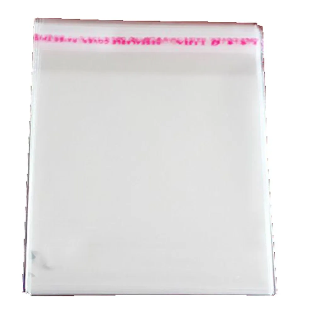 6X8 Inches: Transparent Plastic Packing Bags Adhesive Plastic Poly Bag