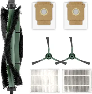 (7 Pack) Q0520 Replacement Parts for iRobot Roomba Vacuum 2 Essential Robot with AutoEmpty Dock, Essential Vac 2 robot Q0520 Q052020, 1 Roller Brush, 2 Side Brushes, 2 HEPA Filters, 2 Dust Bags