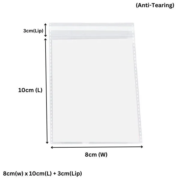 80 x 100mm   30mm Opp Cellophane Resealable Plastic Bags- Get The Best Clear Plastic Poly Bags