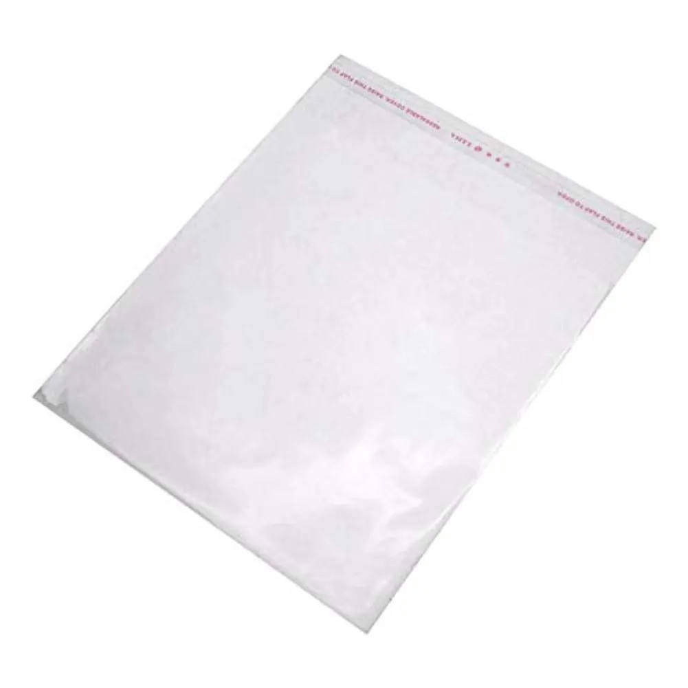 8X12 Inches: Transparent Plastic Packing Bags Adhesive Plastic Poly Bag
