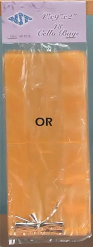 9" Cellophane Gift Bags w/ Twist Tie (Small) (48 Pcs)