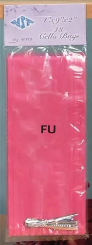 9" Cellophane Gift Bags w/ Twist Tie (Small) (48 Pcs)