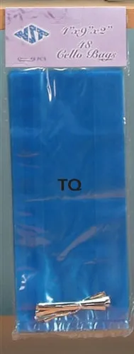 9" Cellophane Gift Bags w/ Twist Tie (Small) (48 Pcs)