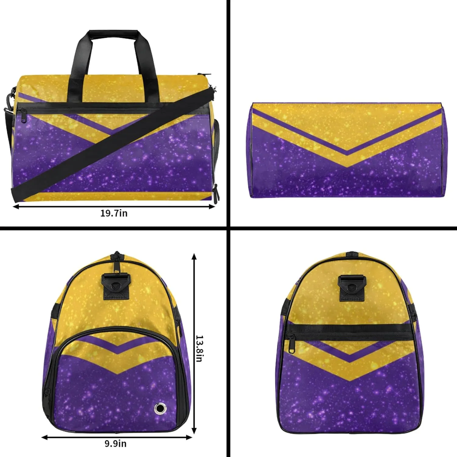 Abstract Gym Bag for Womens Mens with Shoes Compartment, Geometric Patterns Duffle Bag for Airplane Sport Gym Tote Bags Yoga Waterproof Weekender Travel Bag