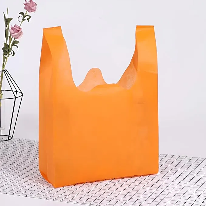 Agrashri Enterprises W-Cut Carry Bags (Orange, Pack of 100)