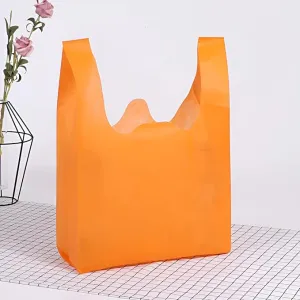 Agrashri Enterprises W-Cut Carry Bags (Orange, Pack of 100)