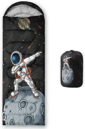AILONEN Boys Extreme Sports Camping Sleeping Bags,Lightweight & Waterproof,3 Season Warm & Cool Weather,Dirt Bike Motocross Rider Themed Sleeping Bags,Travelling,Outdoors