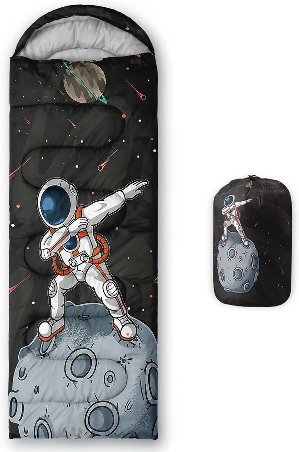 AILONEN Boys Extreme Sports Camping Sleeping Bags,Lightweight & Waterproof,3 Season Warm & Cool Weather,Dirt Bike Motocross Rider Themed Sleeping Bags,Travelling,Outdoors