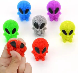Alien Toys for Kids - 1.75 Inch Alien Toys for Kids - Funny Squishy Toys for Party Favors, Goody Bags, Classroom Prizes - Mini Puffer Ball - Pack of 48 - Easter Basket Stuffers