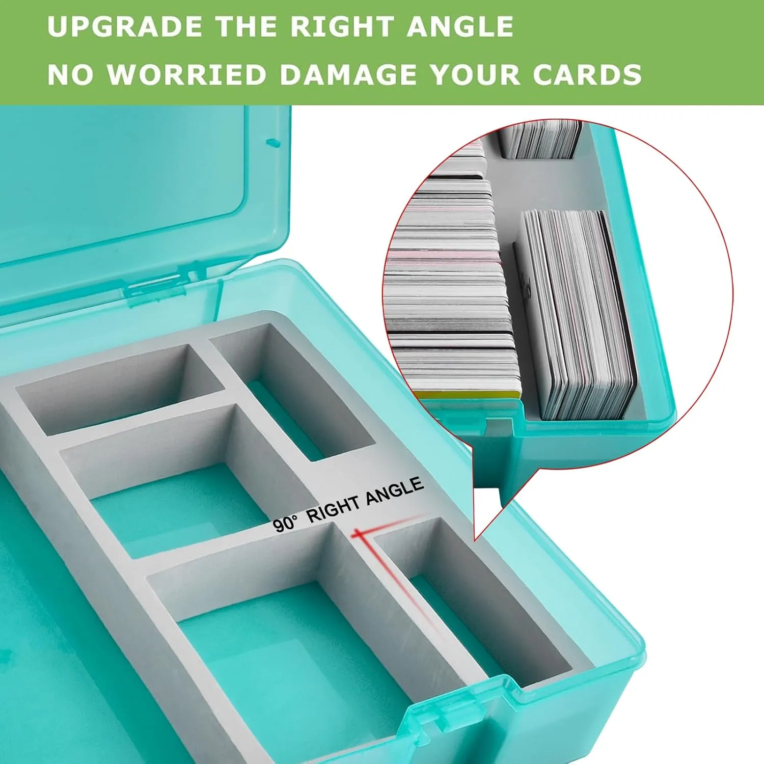 ALKOO 2200  Large Trading Card Storage Box Case Holder for Kids Against Maturity, C.A.H MTG Deck Organizer for Cards Against Humanity/for Magic The Gathering Sports Cards& Expansions